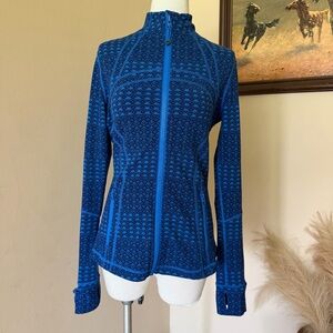 Lululemon Blue Patterned Women’s Zip-Up Jacket